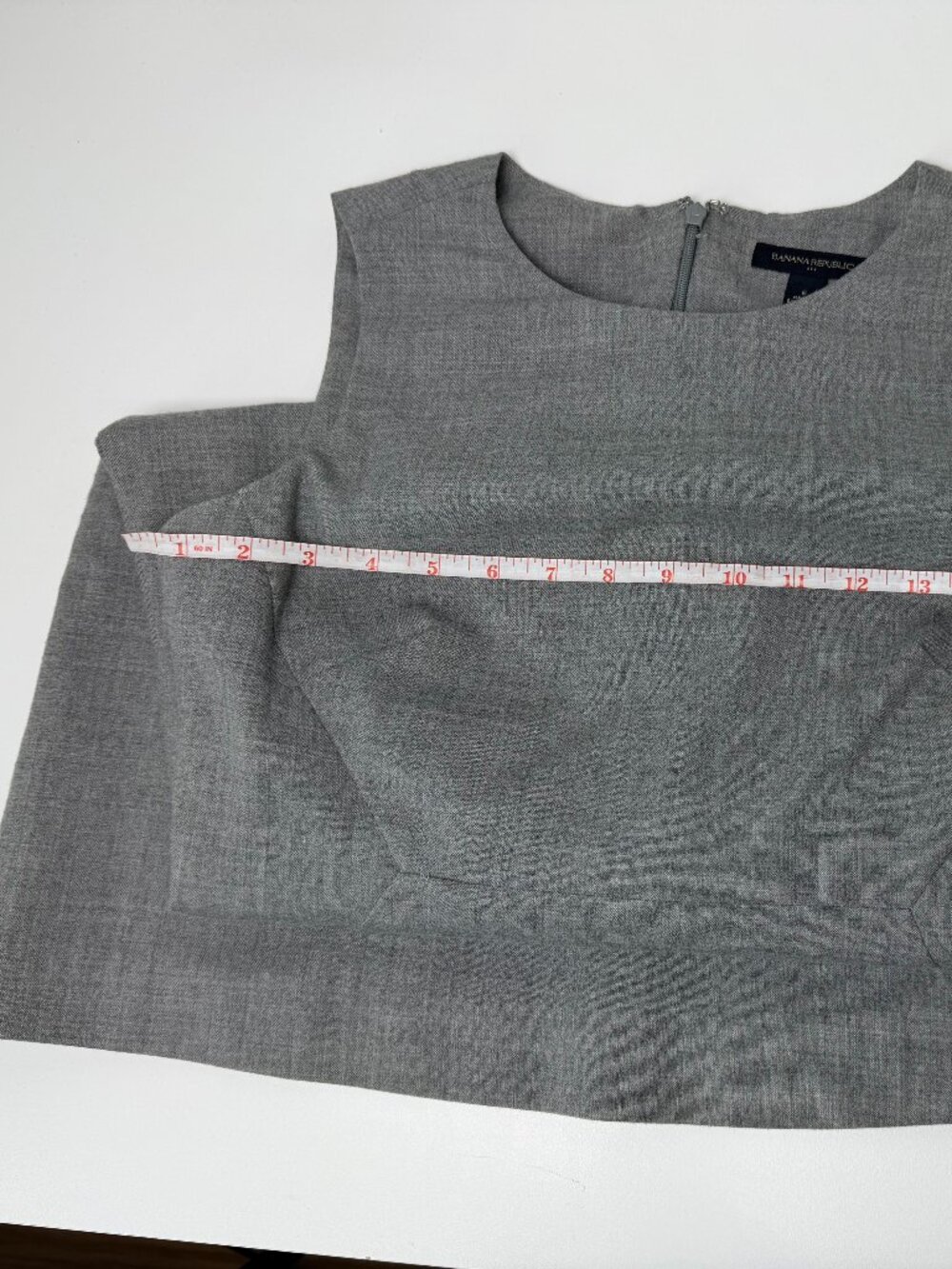 Banana Republic Gray Sleeveless Midi Sheath Dress - Picture 6 of 7